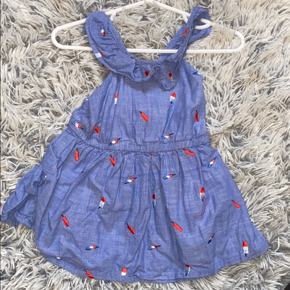 Denim & Red/White/Blue popsicle dress